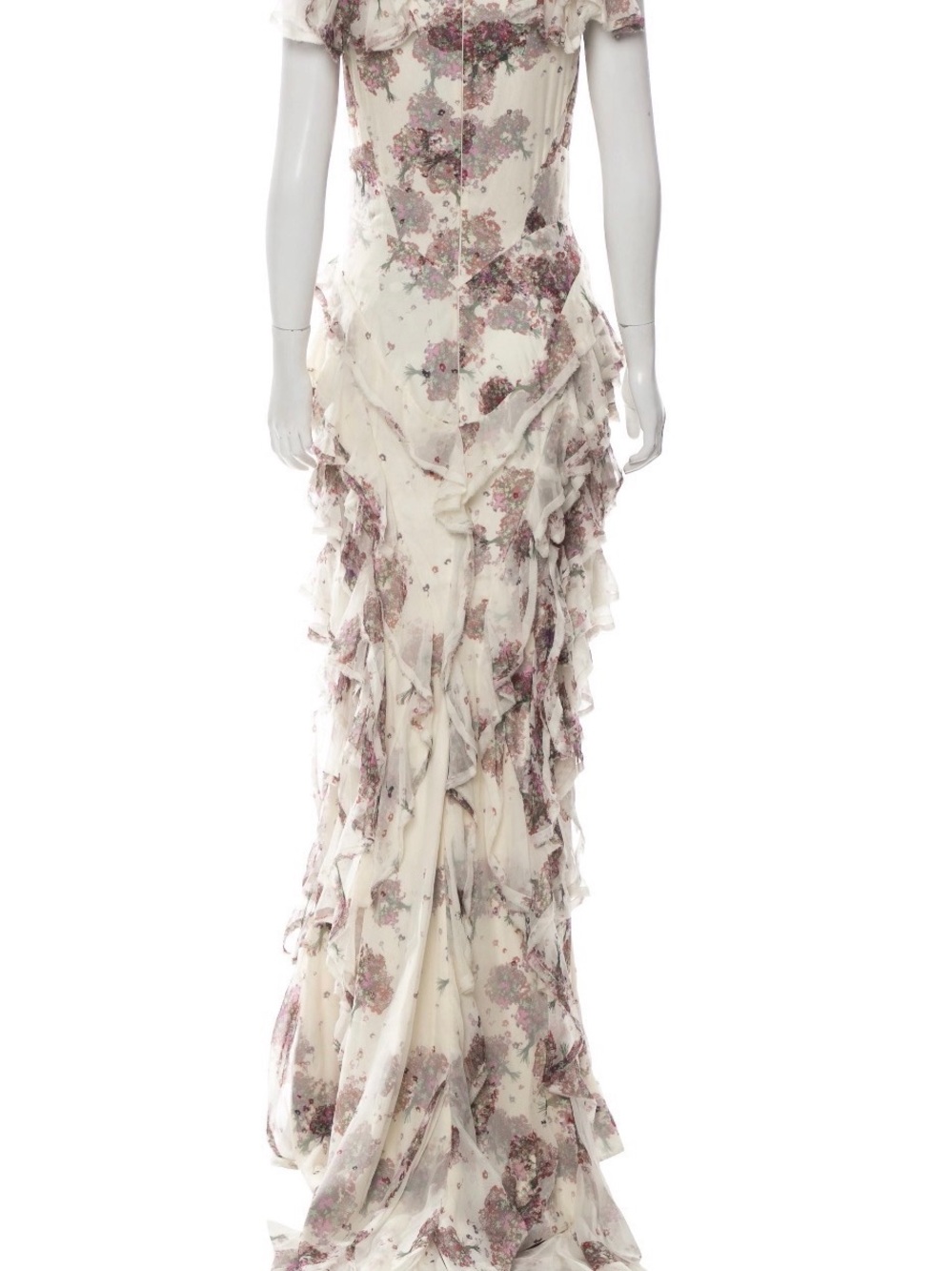 Zac Posen Bouquet Print Silk Gown New With Tags - Picture 3 of 9